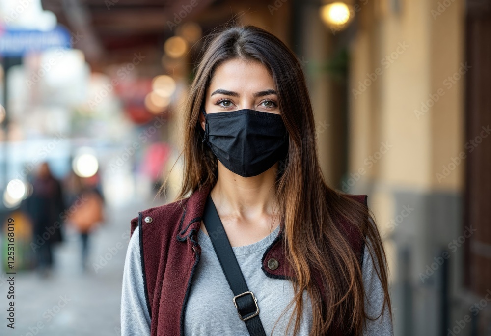 front view women wearing masks front view women wearing masks