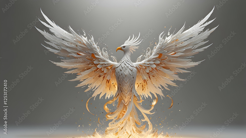 Obraz premium Poenix paintbrush illustration