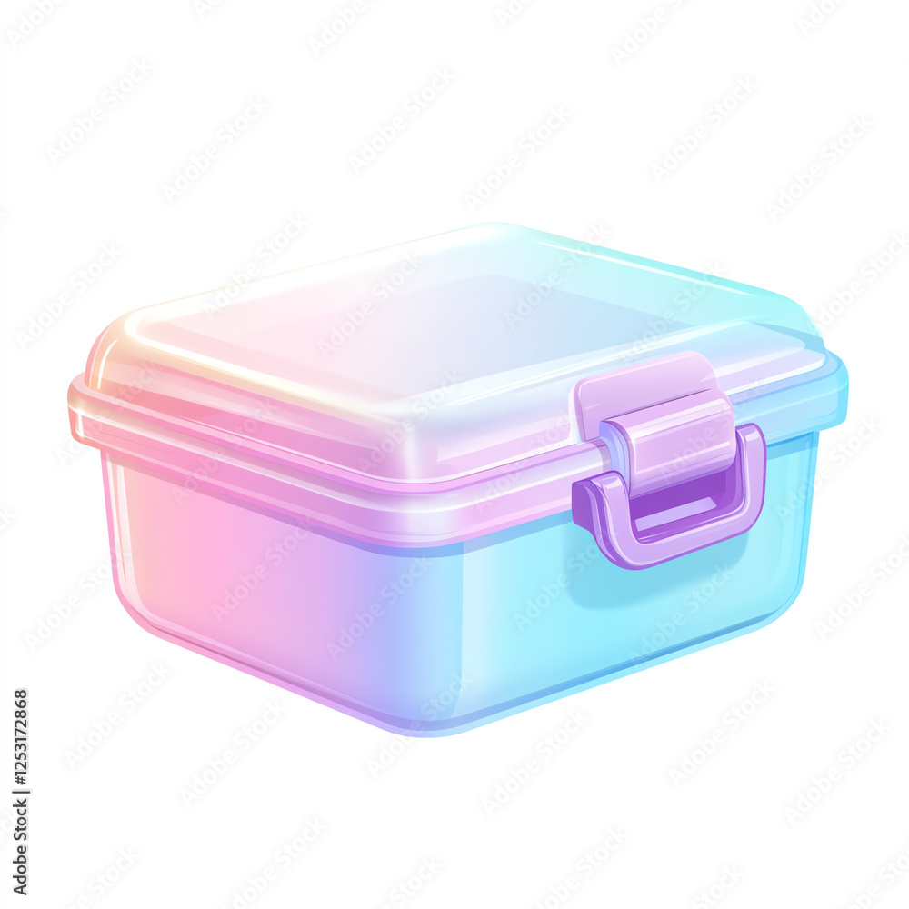 A modern, colorful lunch box with a gradient design, perfect for carrying snacks or meals on the go. Ideal for vibrant lifestyle photos showcasing food and convenience. A modern, colorful lunch box with a gradient design, perfect for carrying snacks or meals on the go. Ideal for vibrant lifestyle photos showcasing food and convenience.