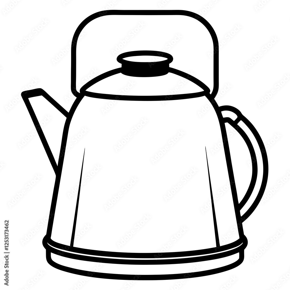 Obraz premium Modern Kettle Line Art Graphic