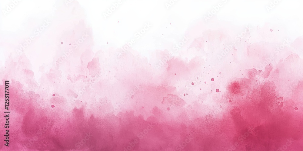 Obraz premium Soft gradient of pink and red watercolor texture with abstract brush strokes