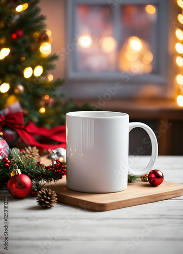 Wallpaper Mural cup of coffee with christmas decorations Torontodigital.ca