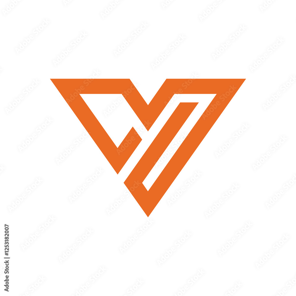 Abstract Letter V Logo design vector template on white background Abstract Letter V Logo design vector template on white background