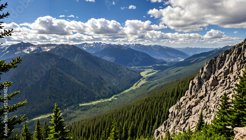 Le majestueux paysage montagneux photo