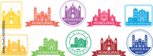 Honduras set. Isolated Honduras on white background