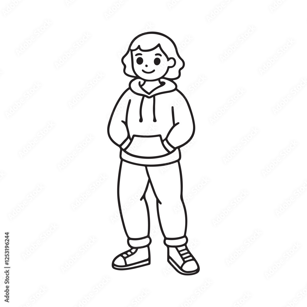 Cozy Coloring page, Line art, Bold and easy image, coloring sheet isolated vector illustration Cozy Coloring page, Line art, Bold and easy image, coloring sheet isolated vector illustration
