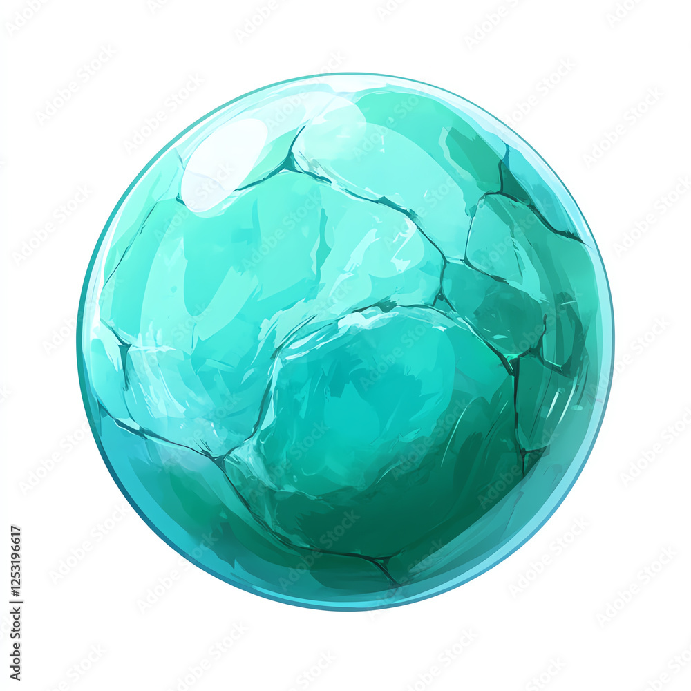 A vibrant, abstract illustration of a cracked turquoise sphere, showcasing intricate patterns and textures that evoke a sense of depth and mystery in a scientific context. A vibrant, abstract illustration of a cracked turquoise sphere, showcasing intricate patterns and textures that evoke a sense of depth and mystery in a scientific context.