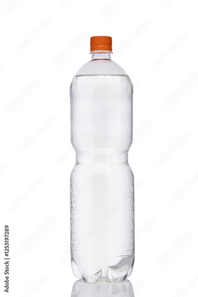 plastic bottle with lid isolated on white background plastic bottle with lid isolated on white background