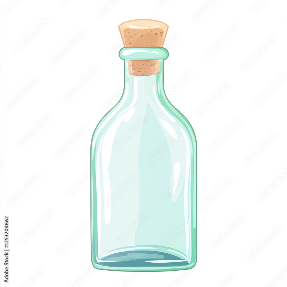 A clear glass bottle with a cork stopper, perfect for creative designs and illustrations. This image captures the elegance of simplicity and can be used for various projects. A clear glass bottle with a cork stopper, perfect for creative designs and illustrations. This image captures the elegance of simplicity and can be used for various projects.