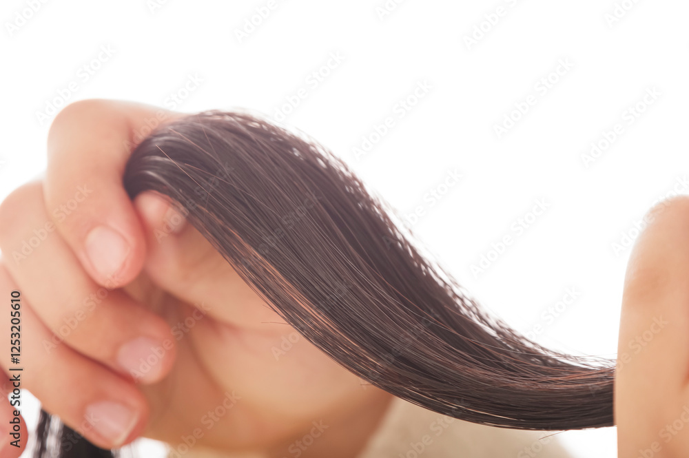 Obraz premium アジア人女性の美しい黒髪