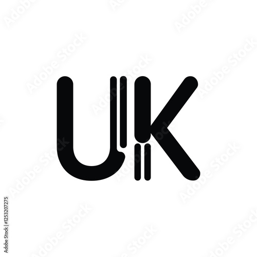 UK monogram logo design letter text name symbol monochrome logotype alphabet character simple logo