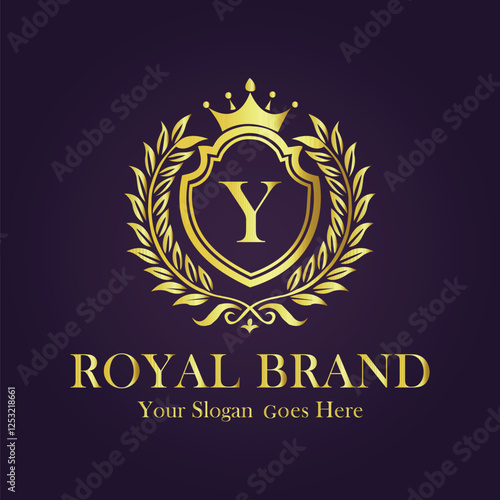 Luxury Gold Monogram Logo - Letter Y