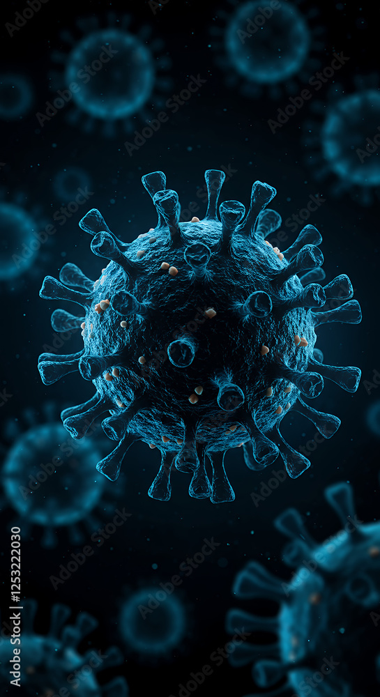 ** Coronavirus Close-Up: Microscopic View of Deadly Virus, COVID-19, Pandemic, Science, Medical Research, Global Health Crisis ** Coronavirus Close-Up: Microscopic View of Deadly Virus, COVID-19, Pandemic, Science, Medical Research, Global Health Crisis