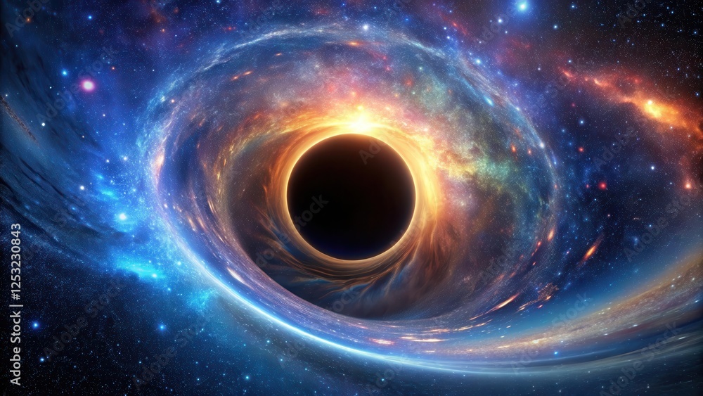 Glowing black hole in space , spacetime curvature, vastness, spacetime curvature, vastness, cosmic Glowing black hole in space , spacetime curvature, vastness, spacetime curvature, vastness, cosmic