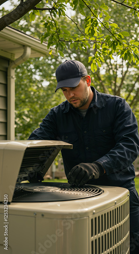 AC Repairman Fixing Unit | HVAC Maintenance, Cooling System Service, Tune-Up | Technician in Action