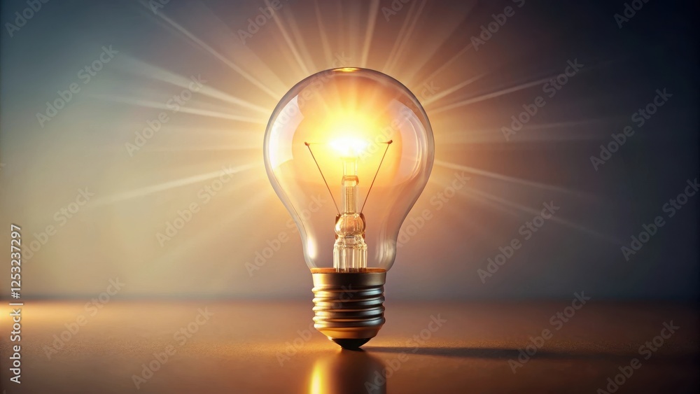 Luminous Light Bulb Emitting Soft Glow, calming light, soft ethereal Luminous Light Bulb Emitting Soft Glow, calming light, soft ethereal