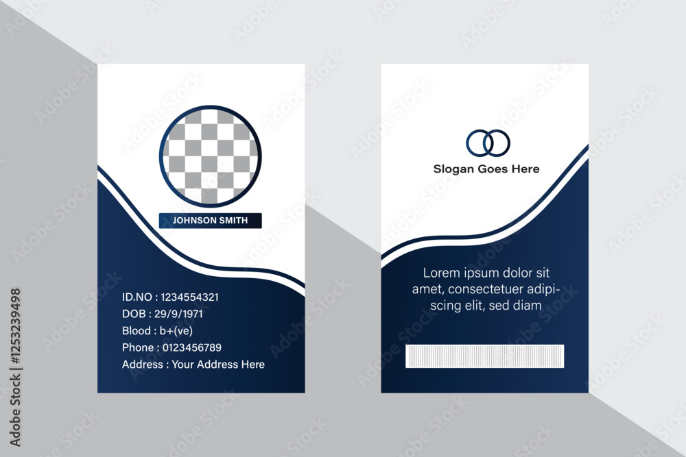 Fototapeta premium New modern ID card design template 