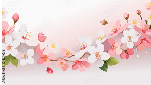 花の美しいフレーム、コピースペース