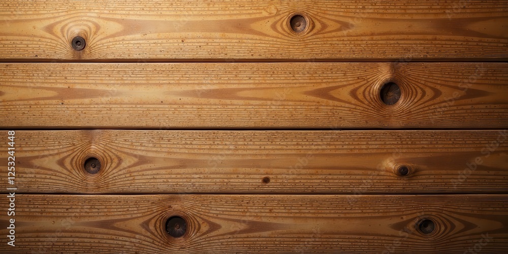 Naklejka premium Warm Brown Wooden Planks Showing Natural Grain and Knots, Ideal for Rustic Backgrounds or Textures
