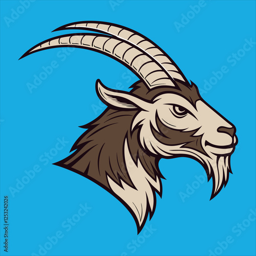 Goat Mascot Logo Design Vector Illustration