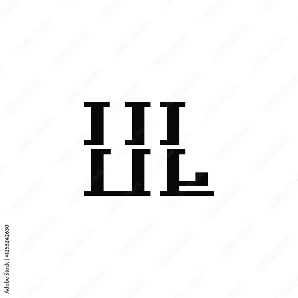 UL monogram logo design letter text name symbol monochrome logotype alphabet character simple logo