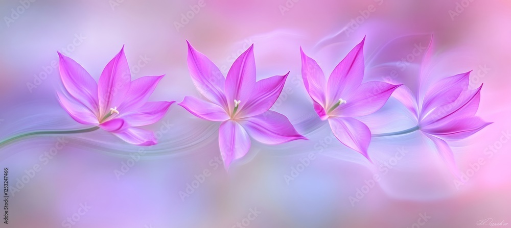 Soft Pink Flowers on a Dreamy Blurred Background, Abstract Floral Art, Gentle and Romantic Soft Pink Flowers on a Dreamy Blurred Background, Abstract Floral Art, Gentle and Romantic