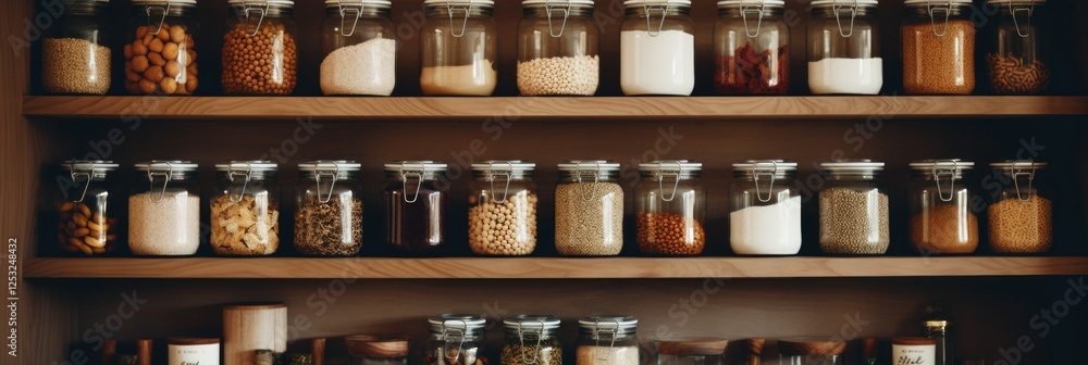 Embracing sustainability with a vibrant zero-waste kitchen setup. Generative AI Embracing sustainability with a vibrant zero-waste kitchen setup. Generative AI