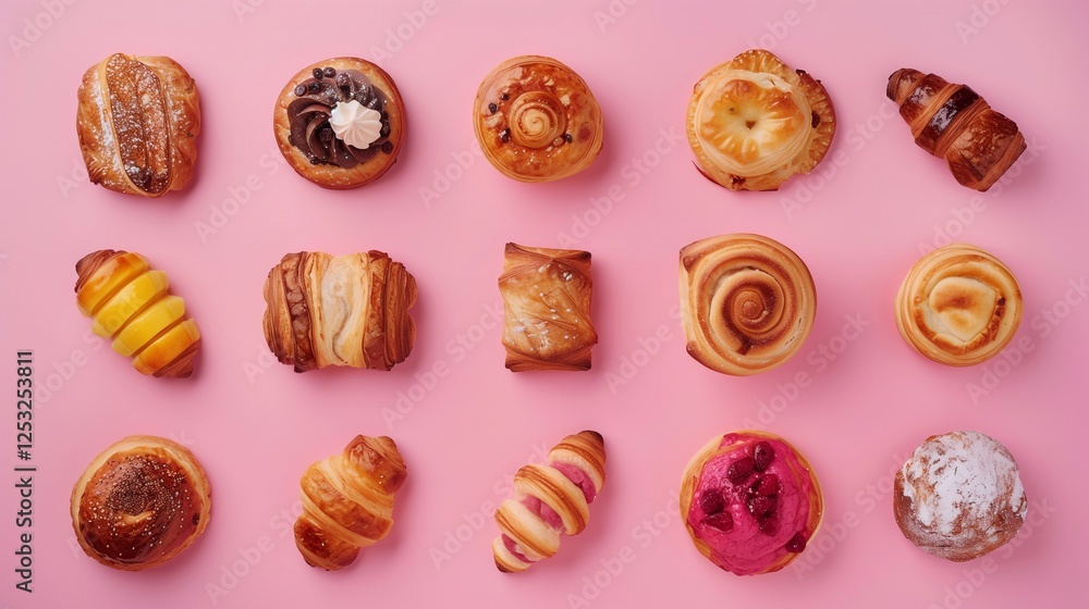 assorted freshly baked pastries assorted freshly baked pastries