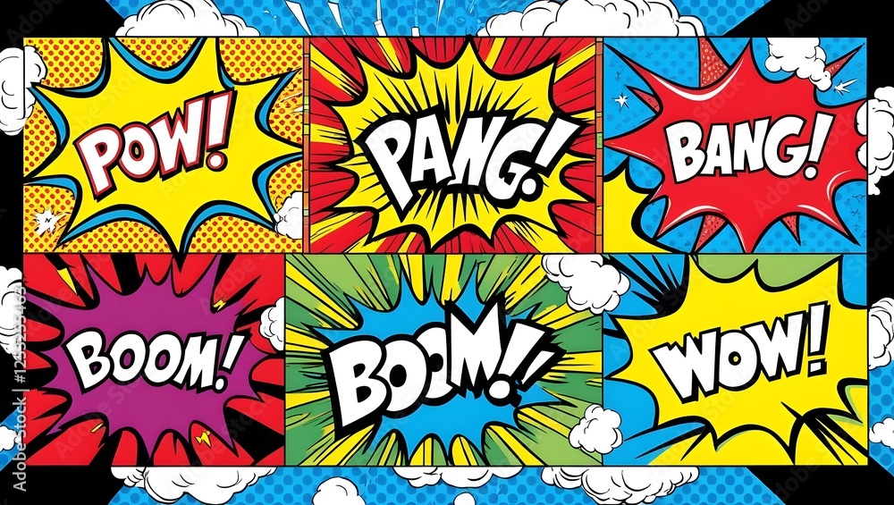 Fototapeta premium Comic Book-Style Explosion Panel9