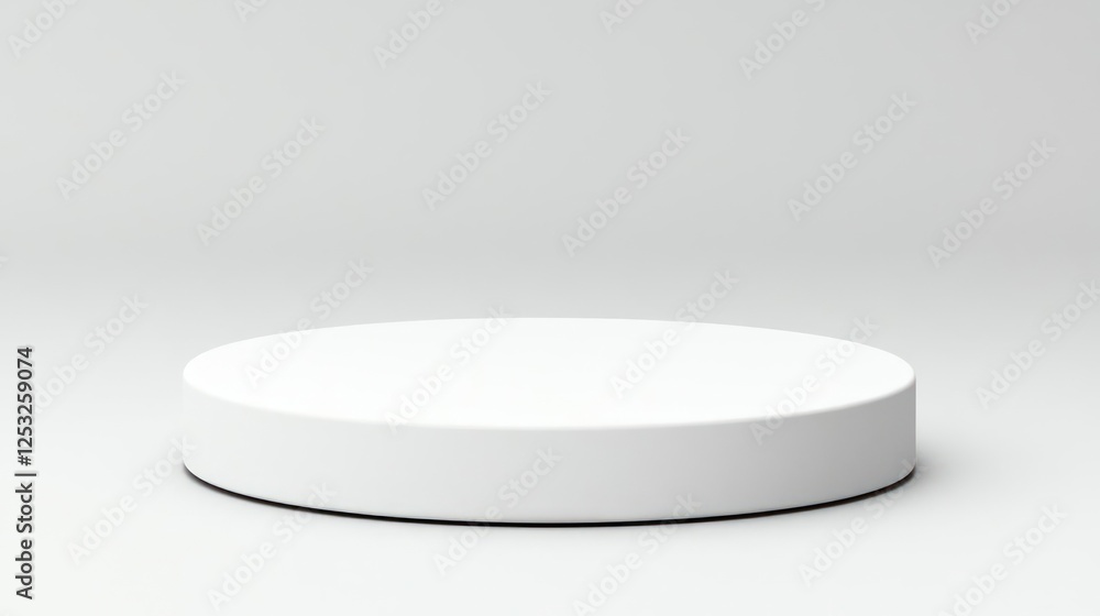 Blank White Round Podium Display Blank White Round Podium Display