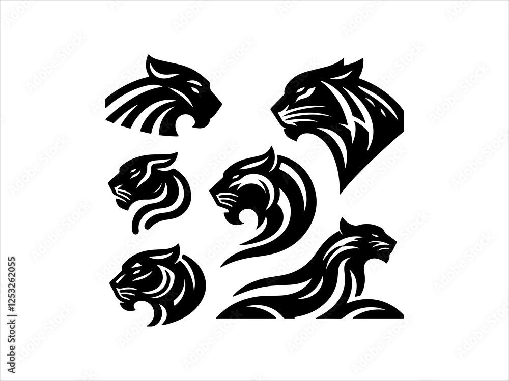 Obraz premium panther logo set design