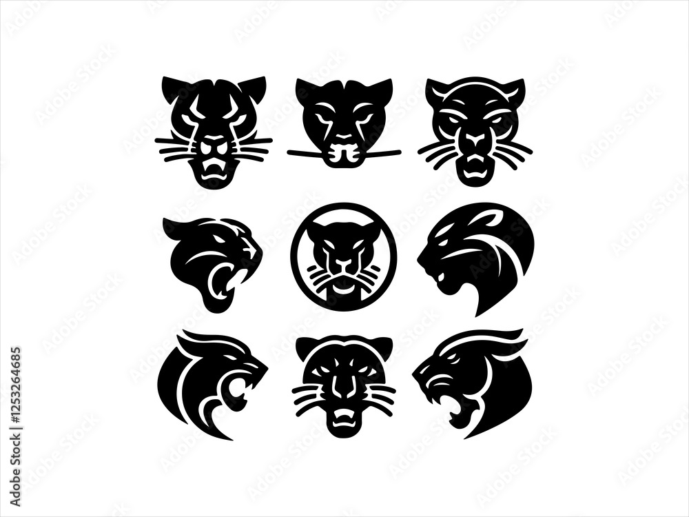 Obraz premium panther logo set design