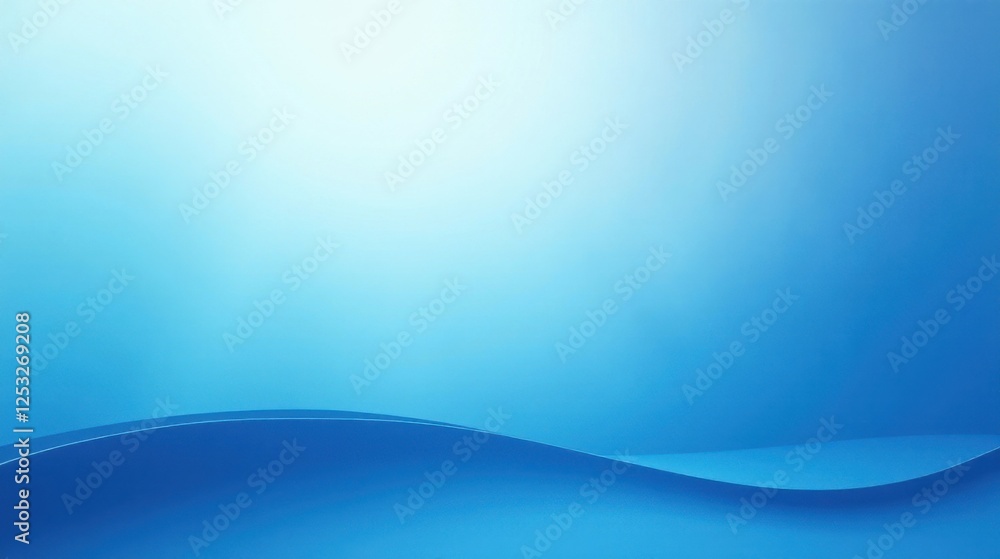Obraz premium Serene Blue Gradient Background with Subtle Wave Design Ideal for Presentations and Digital Designs