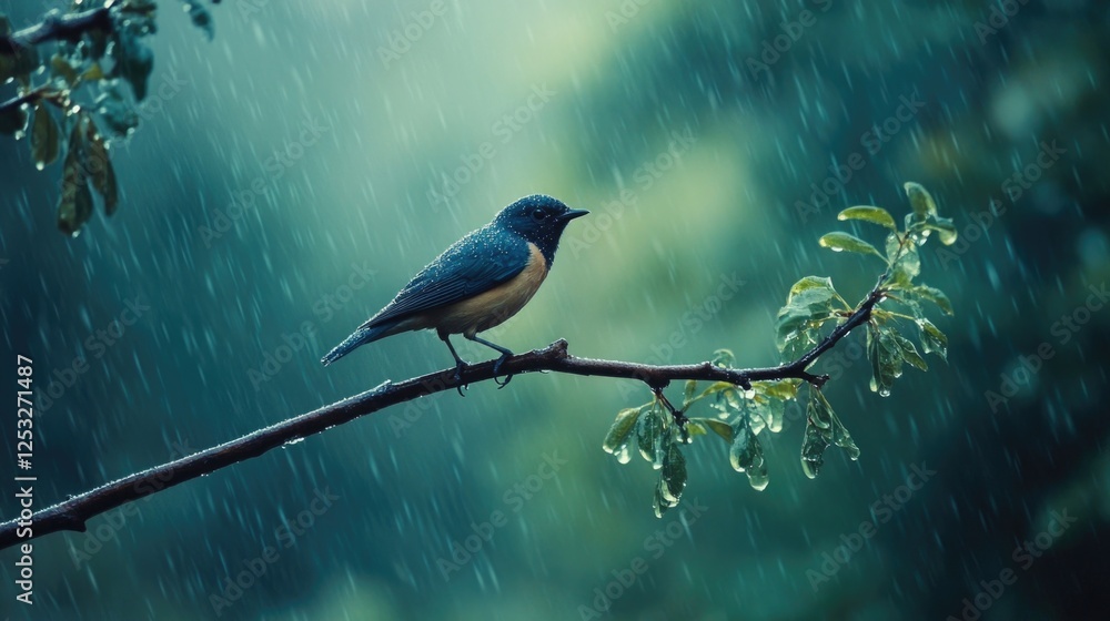 Blue Jay in the Rain Blue Jay in the Rain