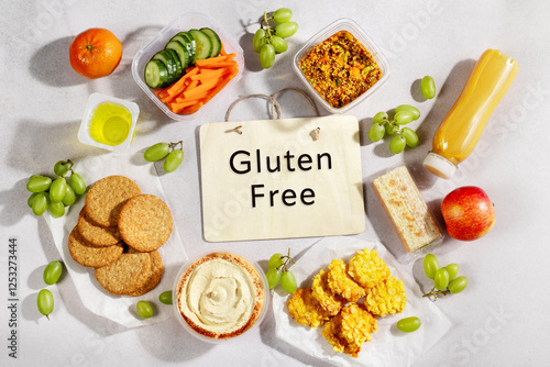 Quick gluten free food to eat on the go, board with gluten free quote photo