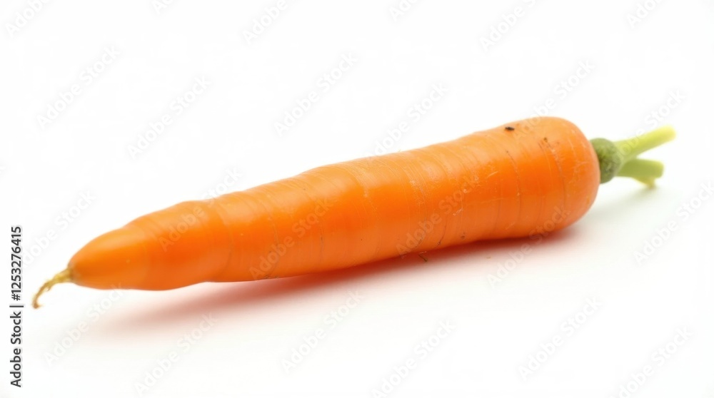 Isolated Bright Orange Carrot on White Background Isolated Bright Orange Carrot on White Background