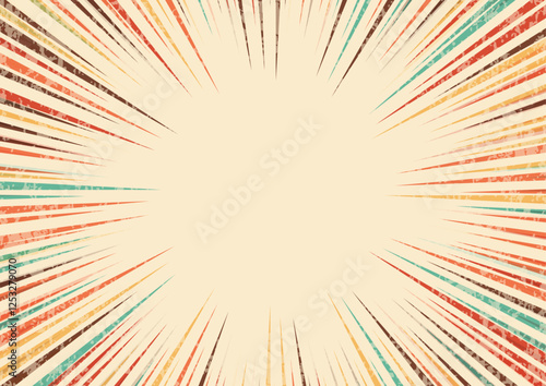 Spiral retro rays vector background