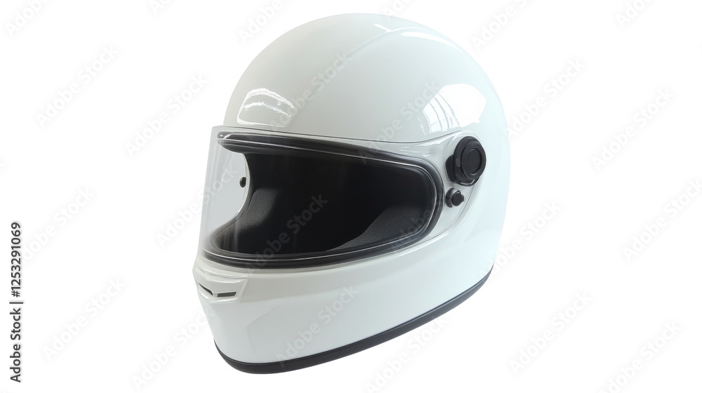 White motorcycle helmet with transparent background White motorcycle helmet with transparent background