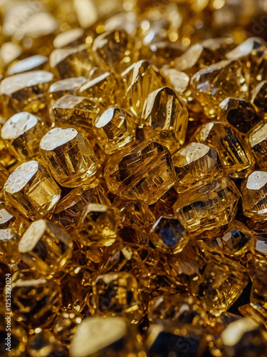 Wallpaper Mural Radiant gold crystal texture with sparkling details. Torontodigital.ca