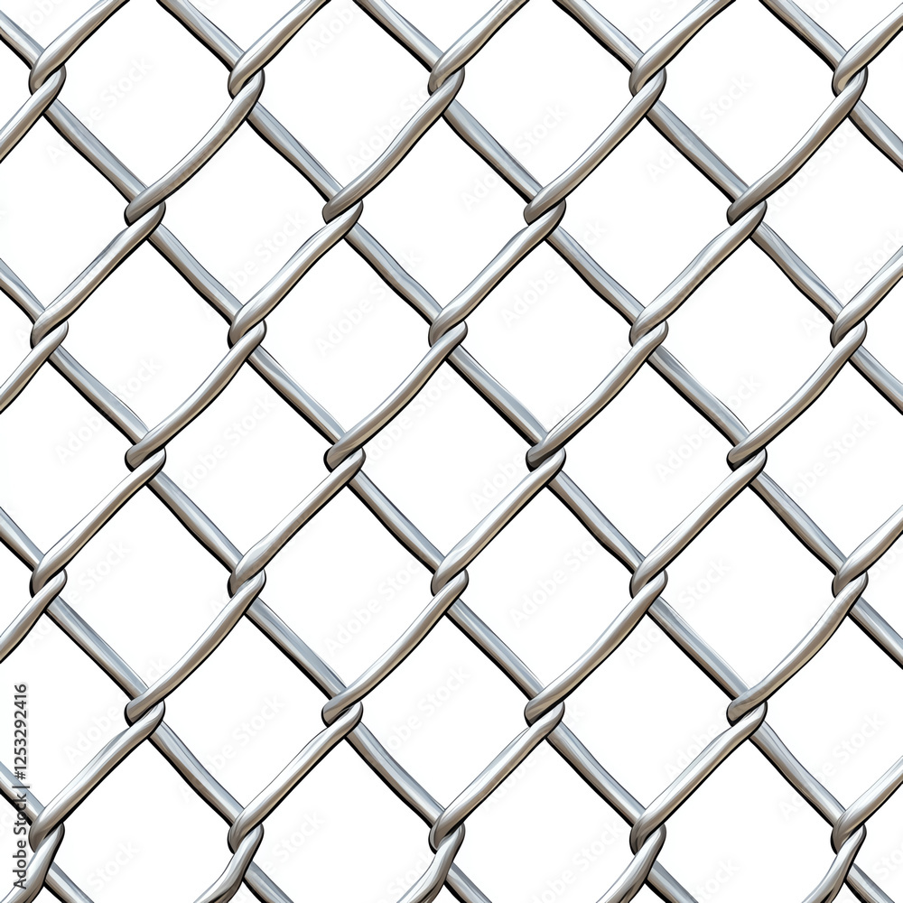 A close-up view of a silver chain link fence, showcasing its sturdy and durable structure. Perfect for industrial and architectural projects or backgrounds. A close-up view of a silver chain link fence, showcasing its sturdy and durable structure. Perfect for industrial and architectural projects or backgrounds.