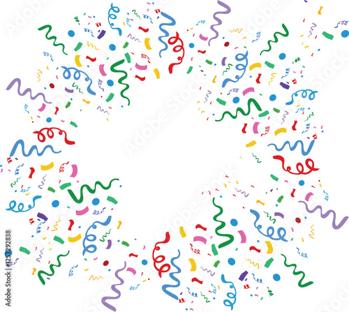 Colorful Confetti, Paper Confetti Design vector illustartion