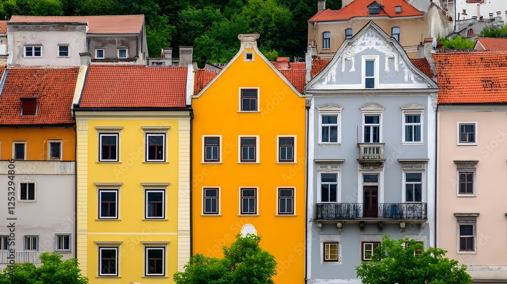 Fototapeta premium Captivating Urban Cityscape with Diverse Architectural Styles