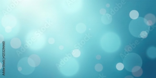 Abstract Teal Bokeh Background with Soft Light Effects and Blurred Circular Shapes for Design Projects