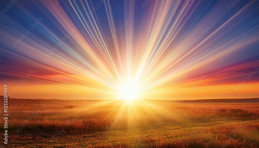 Fototapeta premium sun rays background beautiful colorful sunrise