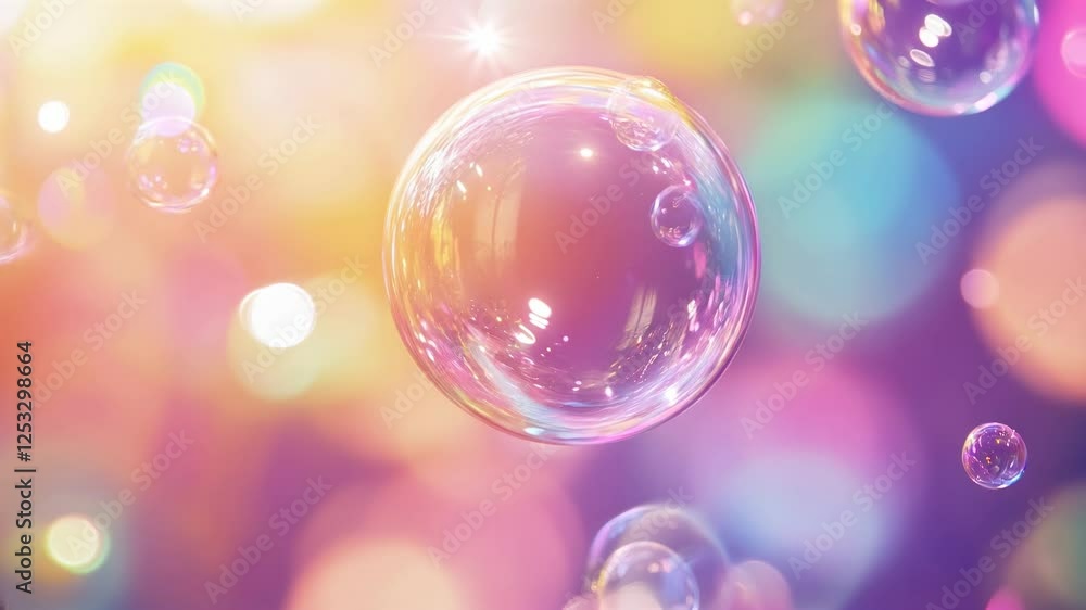 Vibrant iridescent soap bubbles floating abstract background Vibrant iridescent soap bubbles floating abstract background