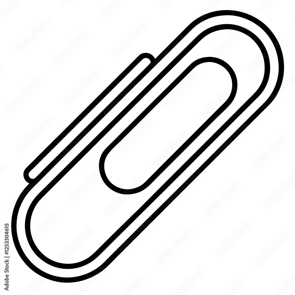 Geometric Paperclip Line Art Geometric Paperclip Line Art