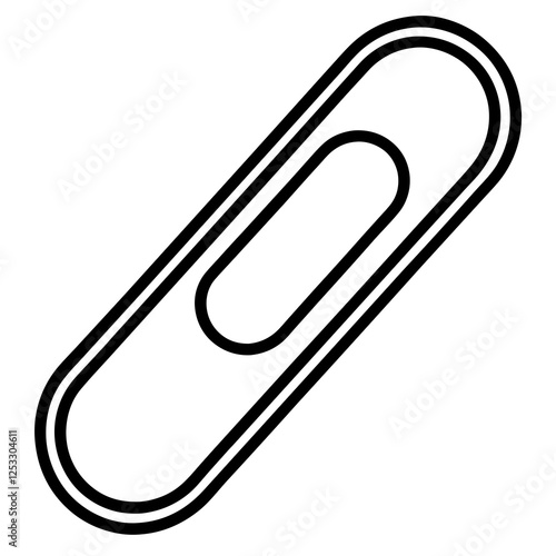 Geometric Paperclip Line Art