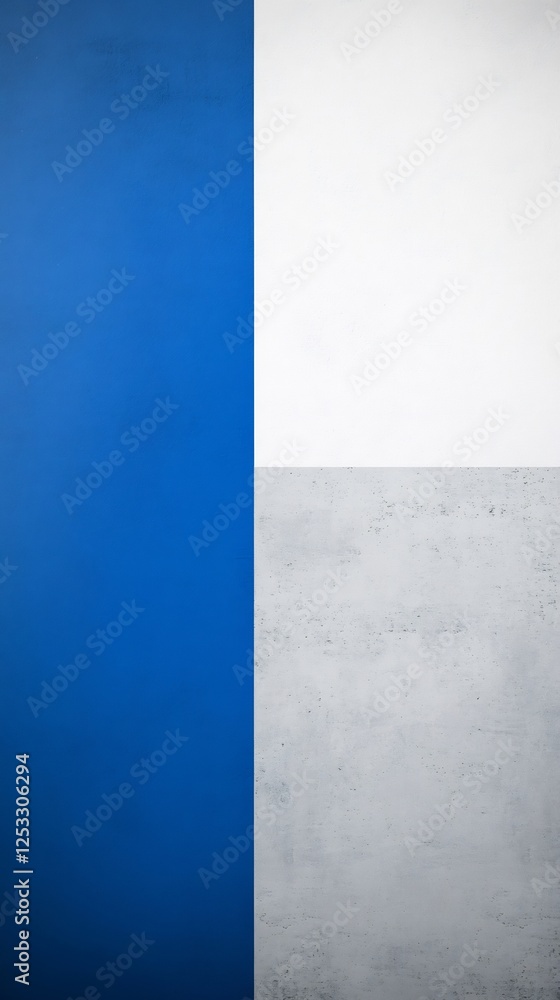 Abstract Blue White Minimalist Room Design. AI Generated Abstract Blue White Minimalist Room Design. AI Generated