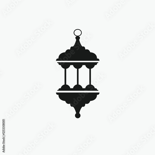 Ramadan Lantern, Lantern icon vector. Lamp illustration sign. Flashlight symbol. Arabian lamp logo.