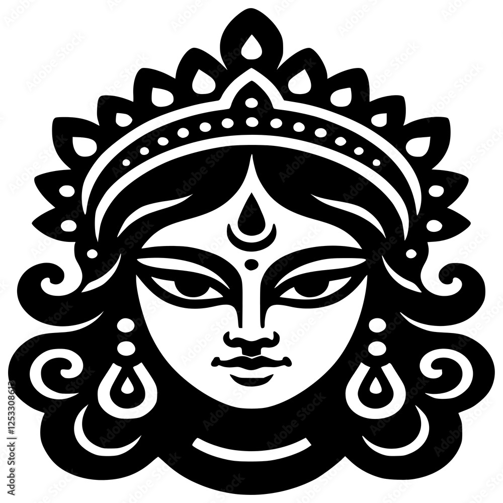 Durga Devi: A striking and intricate line art illustration of the Hindu goddess Durga Devi, showcasing her powerful presence and spiritual significance. Durga Devi: A striking and intricate line art illustration of the Hindu goddess Durga Devi, showcasing her powerful presence and spiritual significance.